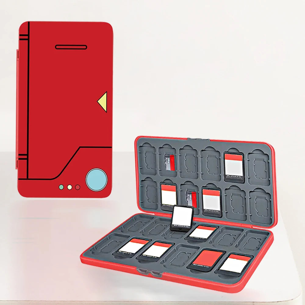 Game card holder storage box, 24 game slots and 24 Micro SD card slots, suitable for switches, Lite/OLED/ns