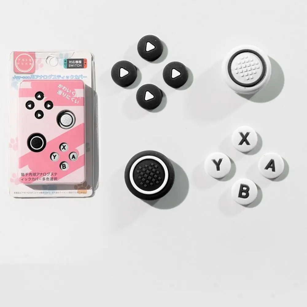Fashion Silicone D-pad Cross Button Colourful Durable Skin Case Soft ABXY Key Sticker for Switch Oled NS Joy-con