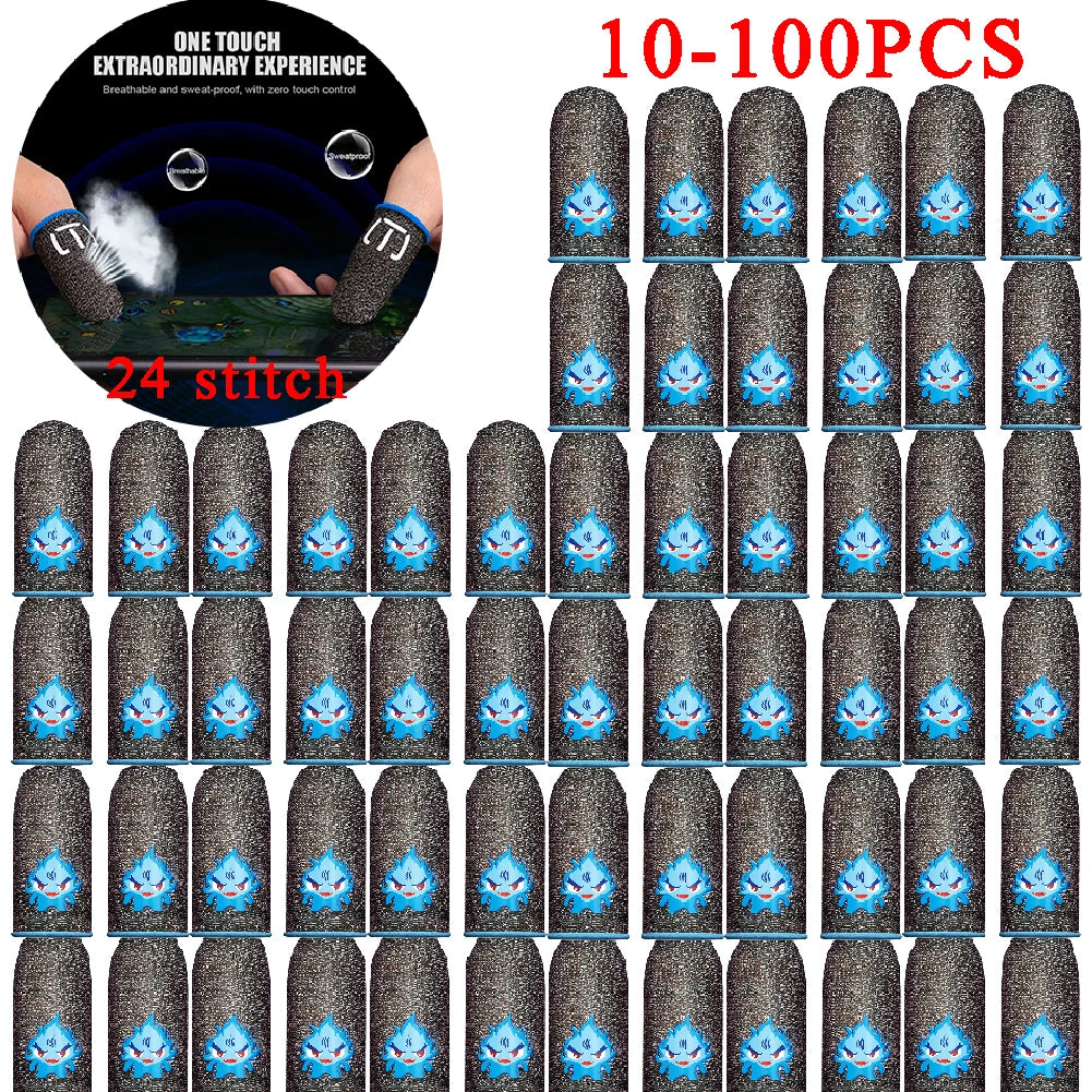 100-10PCS Finger Cover Game Controller For PUBG Sweatproof Anti-slip Fingertip Cover Thumb Gloves For Mobile Game