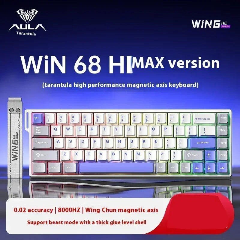 Aula Win60 Win68 He Magnetic Switch Keyboards 8K Gaming Mechanical Keyboard Wired Esports RGB Light Hot-Swap For Pc Gamer Gift