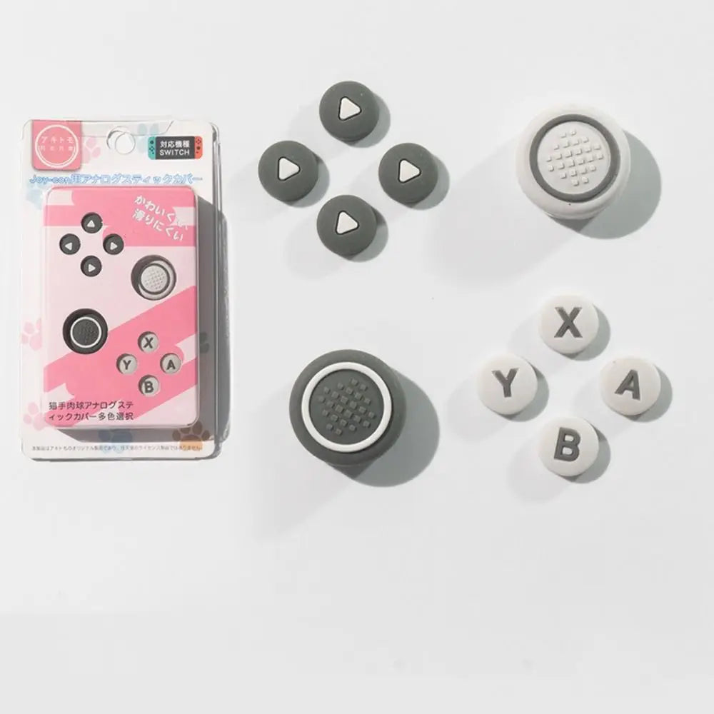 Fashion Silicone D-pad Cross Button Colourful Durable Skin Case Soft ABXY Key Sticker for Switch Oled NS Joy-con