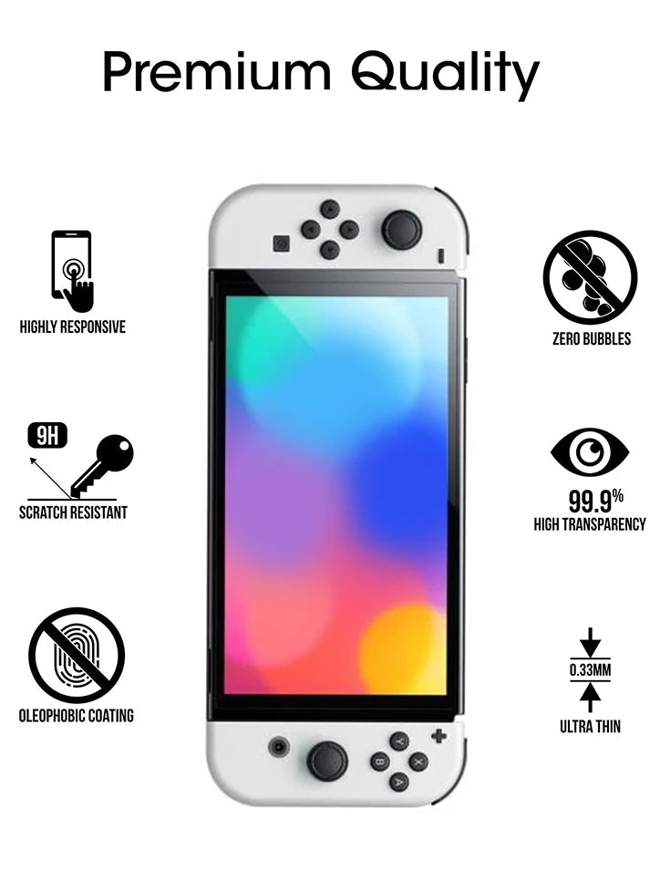 2PCS Protective Glass For Nintend Switch Tempered Glass Screen Protector for Nintendos Switch Oled Lite NS Accessories Film