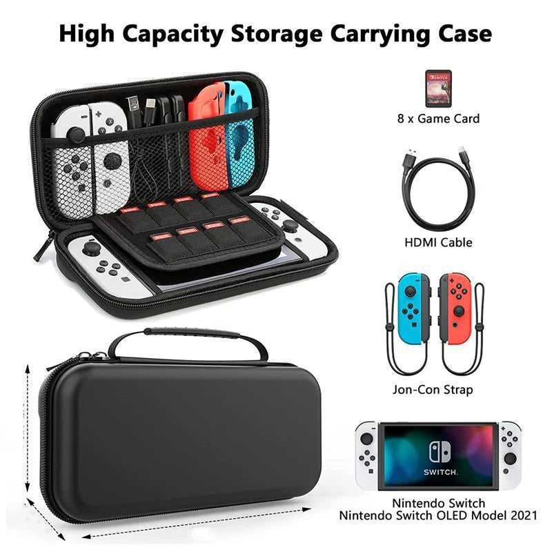 Portable Storage Bag For Nintendo Switch OLED Game Console Handbag Case Travel Carrying Pouch Protective Cover Box Accessories