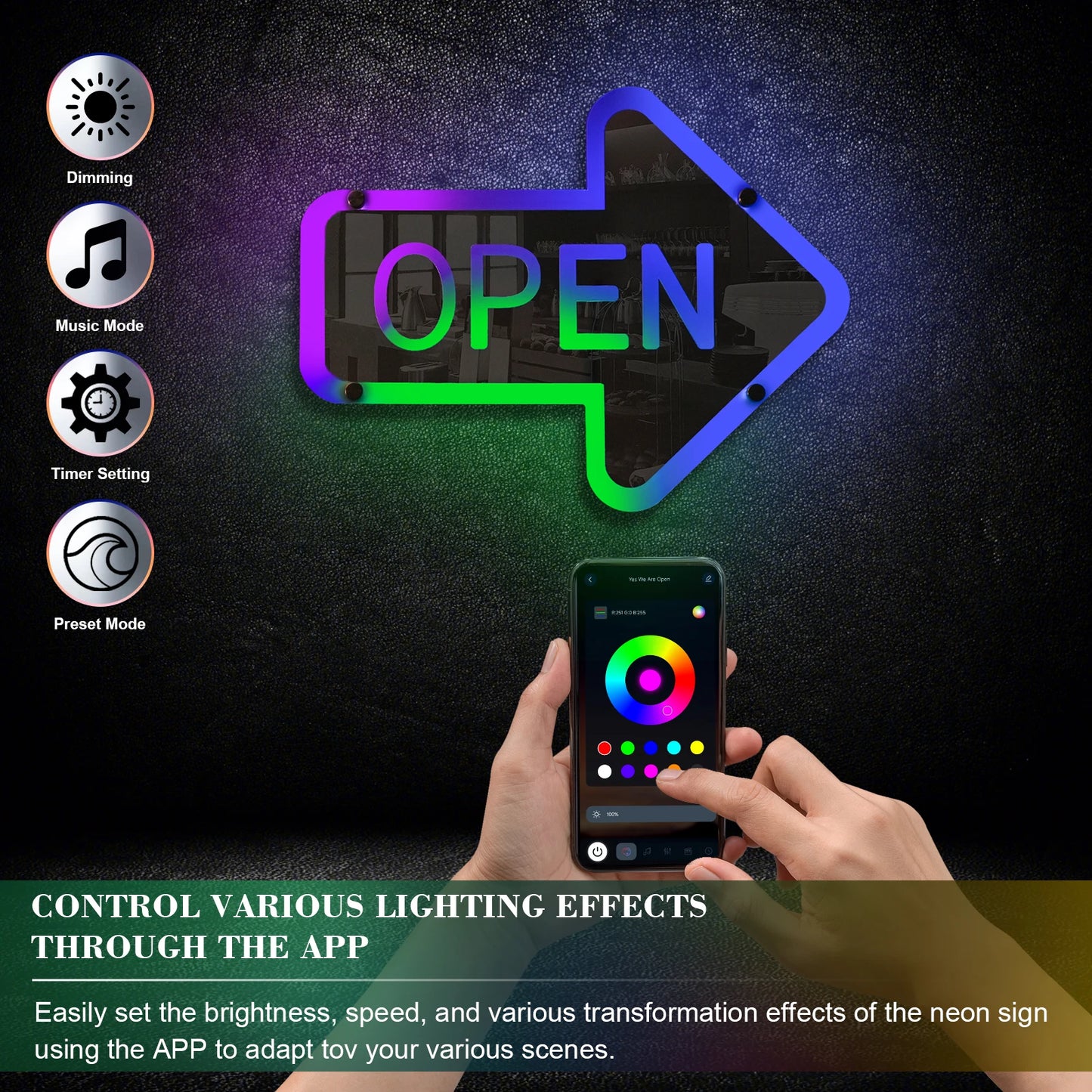 Gamer Neon Sign RGB Remote Control Mirror LED Backlight Open/ Gamers Luminous Wall Sign Lamp Cool Game Room Interior Decor