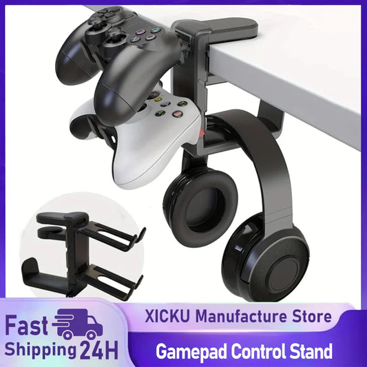 Gamepad Hook Holder Game Stand Organizer Clamp-on Desktop Headphone Stand for Sony PS5 PS4 X Box Nintendo Switch Controller