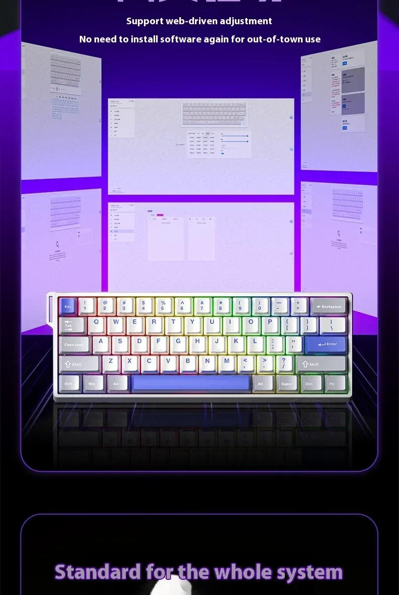 Aula Win60 Win68 He Magnetic Switch Keyboards 8K Gaming Mechanical Keyboard Wired Esports RGB Light Hot-Swap For Pc Gamer Gift