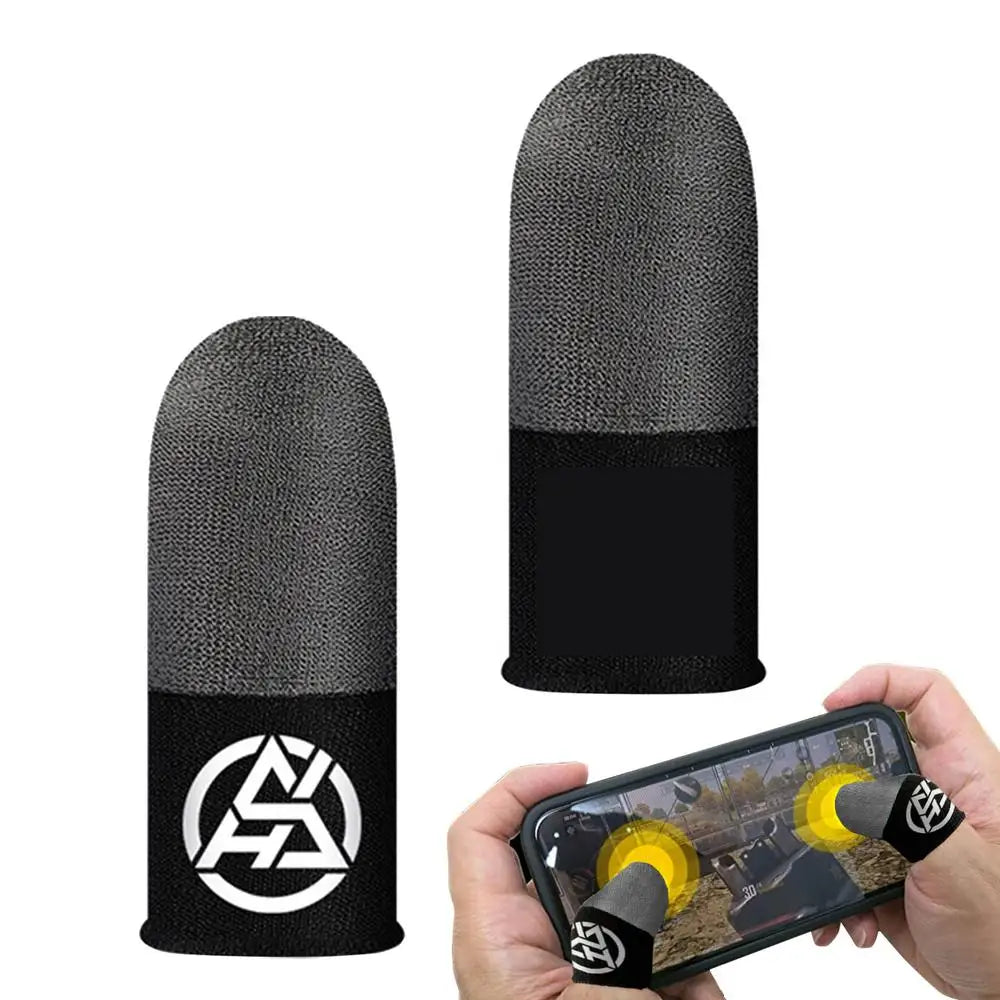 2 Pcs Mobile Game Fingertip Gloves Breathable Sweatproof Touch Screen Gaming Finger Sleeves Mobile Touch Glove For Gamer