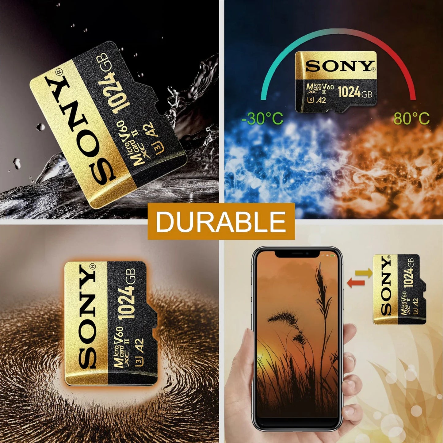 SONY 1TB Micro SD Card Memory Card Hight Speed MIni MicroSD Card 1TB 512GB 256GB 128GB SD TF Flash Card For XIaomi Camera PC
