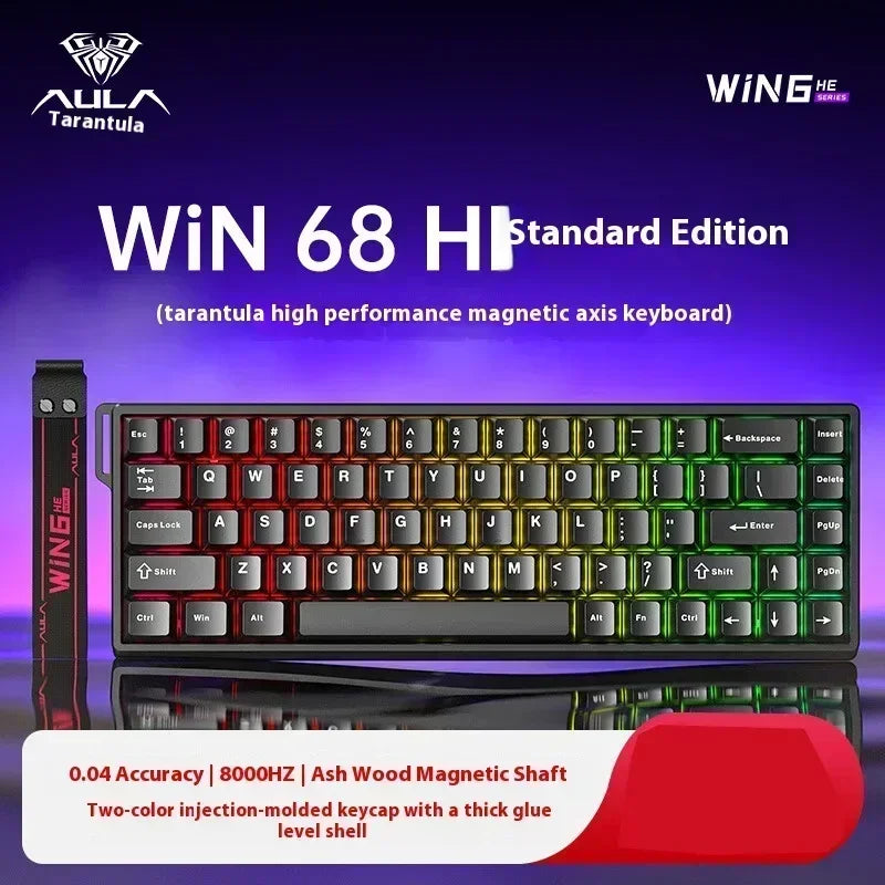 Aula Win60 Win68 He Magnetic Switch Keyboards 8K Gaming Mechanical Keyboard Wired Esports RGB Light Hot-Swap For Pc Gamer Gift
