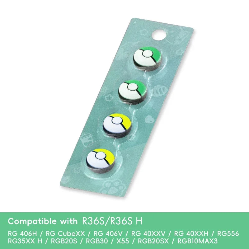 Data Frog 4pc Thumb Stick Grip Cap for R36S RGB30 Retro Handheld Switch Oled NS Lite Joy Con Controller Cover Protector