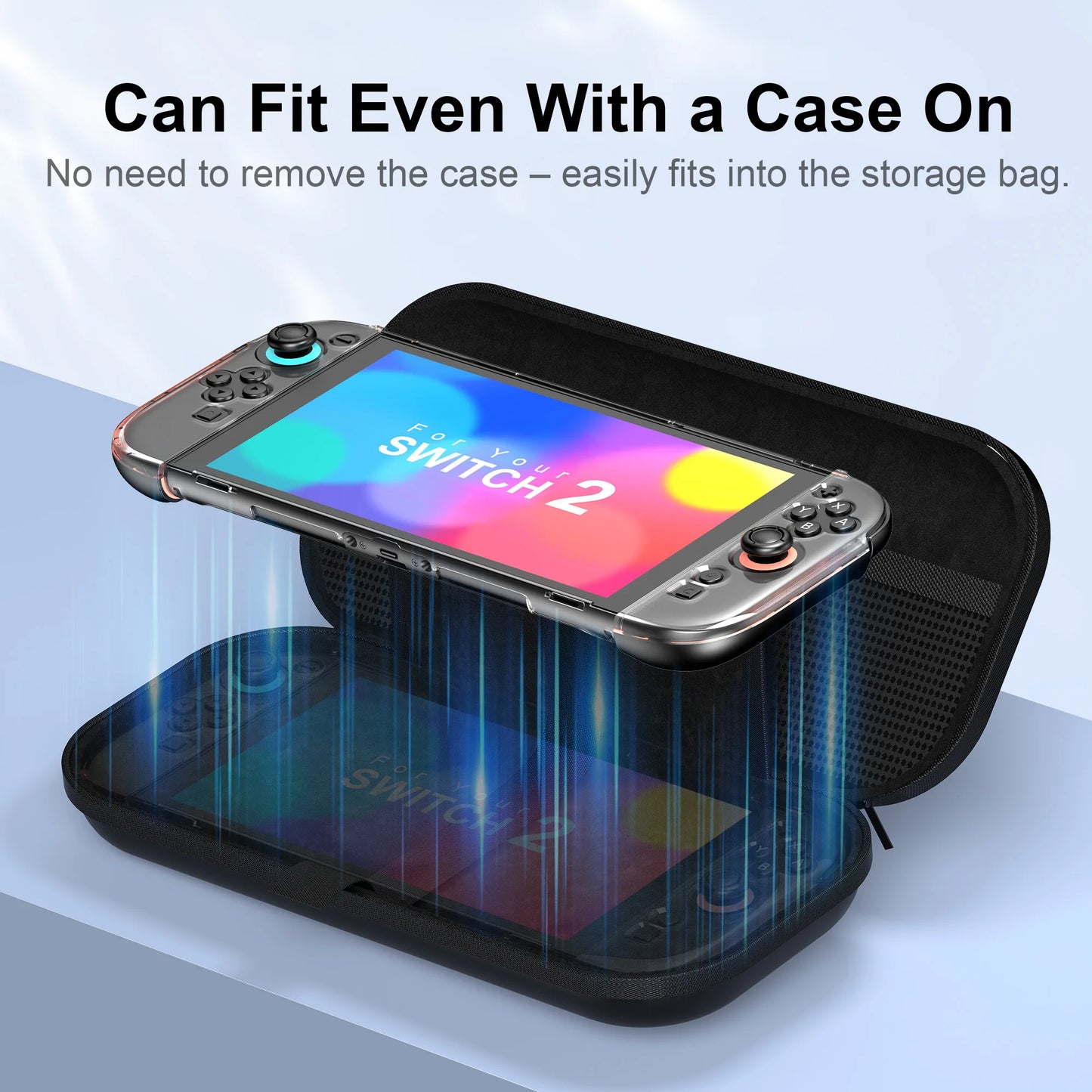 Storage Bag for Nintnedo Switch 2 Portable Hard Carrying Case Shockproof PU Cover for Switch 2 Game Console Accessories