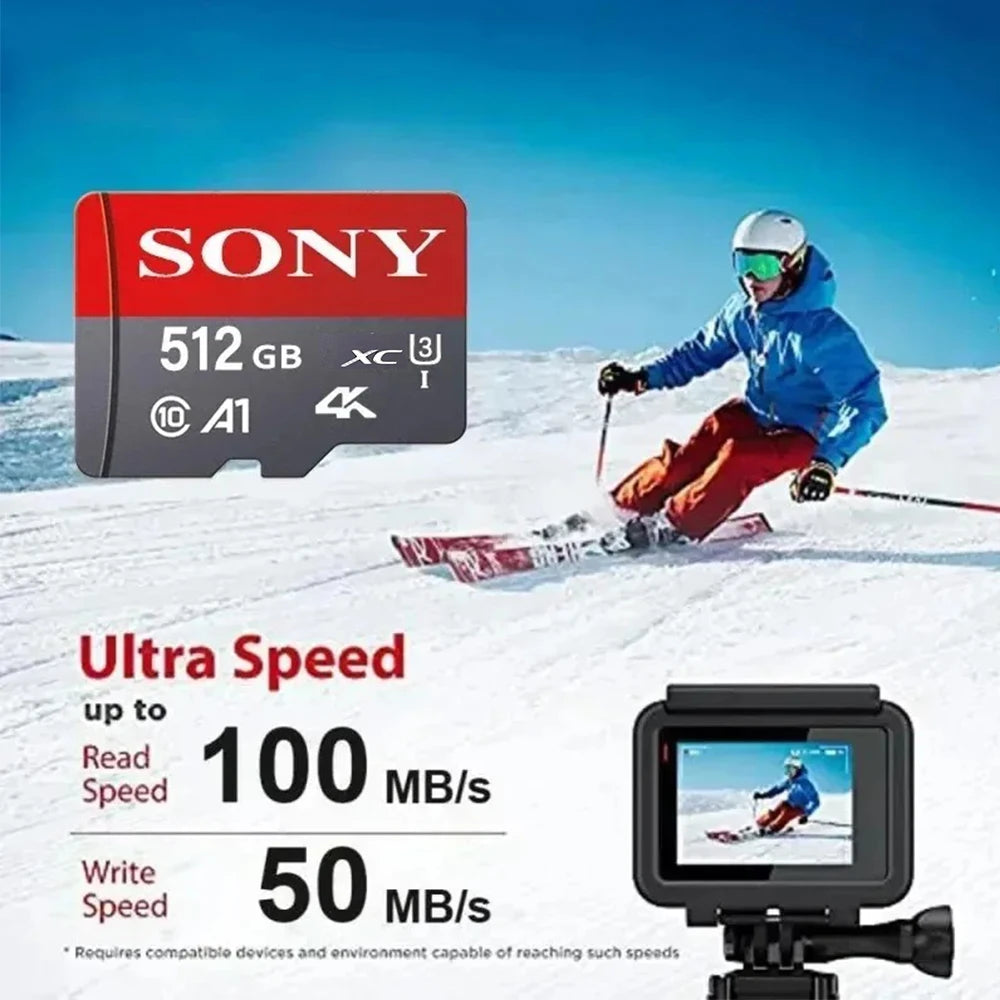 Sony 100% Original Class 10 A1 Memory Card 1TB 512GB 256GB 128GB 64GB SDXC V30 U3 SDHC V10 U1 Micro SD Card Flash Micro Sd