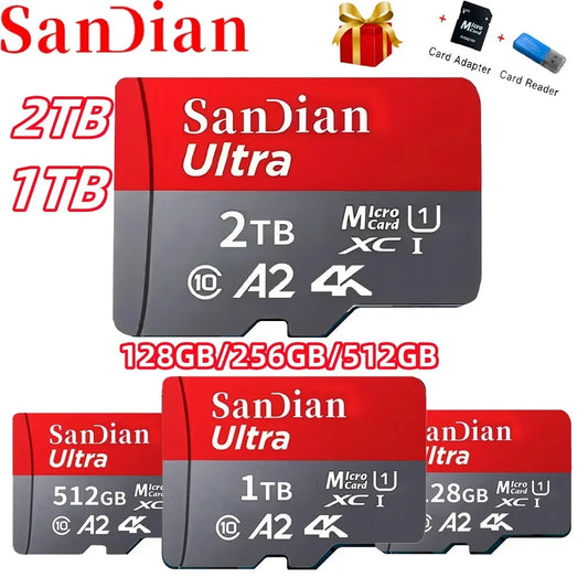 Original Memory Card 512GB 256GB 128GB Flash TF Card Micro TF/SD Cards High Speed Memory Storage Device for PC/Laptop/Phone/MAC