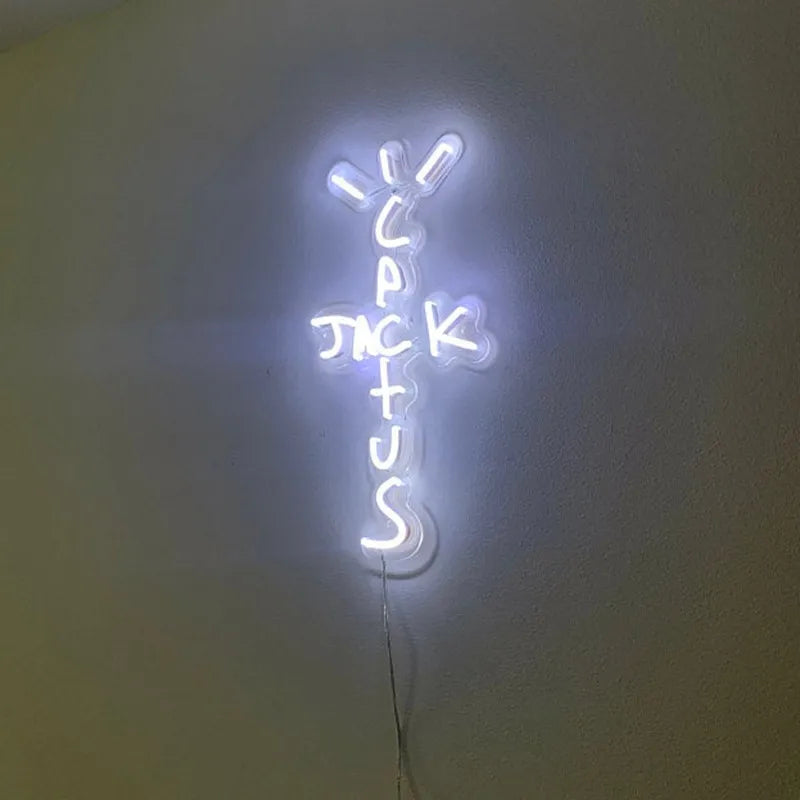 Cactus Jack LED Custom Neon Sign USB Light Room Decoration Neon Light Rap West Coast Bedroom Wall Decoration Bar Pub Party Decor